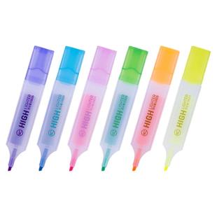 得力荧光笔记号笔彩色划重点做手账专用笔多色初中高颜值涂鸦笔记重点笔大容量彩色荧光标记笔标记笔学生绘画