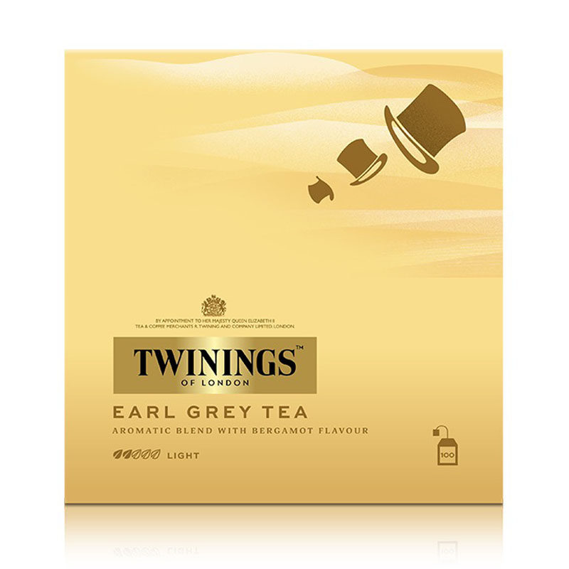 英国川宁Twinings豪门格雷伯爵红茶100片袋泡茶包烘焙奶茶专用