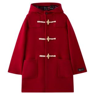 【100%绵羊毛】eland kids衣恋童装男女童毛呢大衣2025冬新品外套