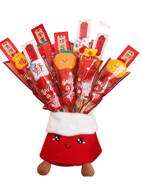 2026马年春节毛绒福桶冰糖葫芦