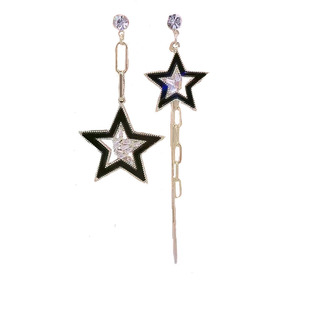 高级感大气不对称五角星耳环小众设计个性夸张AB款耳饰银针耳钉女