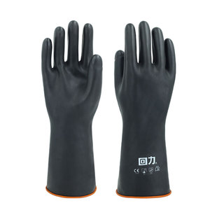 回力耐酸碱手套乳胶加厚防腐蚀防化防水耐用耐磨加长橡胶劳保防污