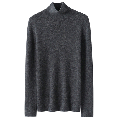 气质渐入佳境~高定精纺100%纯羊绒衫女半高领羊绒毛衣打底衫秋冬