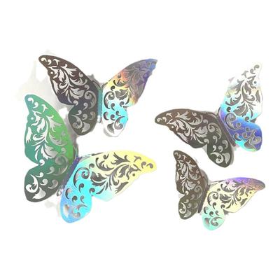 3d立体炫彩镂空蝴蝶墙贴