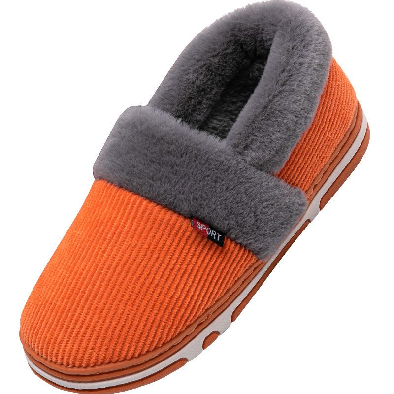 包跟棉拖鞋冬季女士家用加绒月子鞋居家保暖厚底情侣冬天棉鞋男士