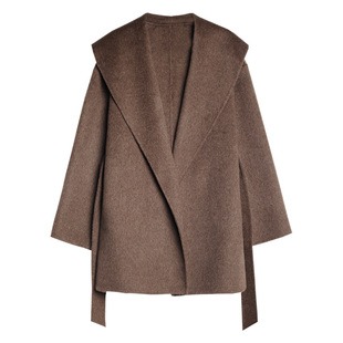 INNER ROOM老钱大翻领牦牛绒双面呢大衣女冬ins高级短款毛呢外套