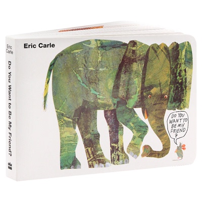 你想和我做朋友吗 英文原版绘本 Do You Want to Be My Friend 无字纸板书 廖彩杏书单 Eric Carle卡尔爷爷儿童英语启蒙认知图画书