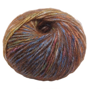 秋冬混纺羊毛段染手工编织帽子diy线团渐变夹花织围巾钩针毛衣线