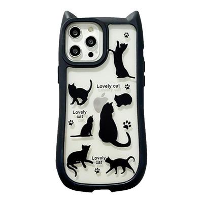 benefit可爱ins立体猫耳朵16适用iphone15promax苹果13手机壳14promax新款12套11华为Pura透明Mate硅胶RY防摔