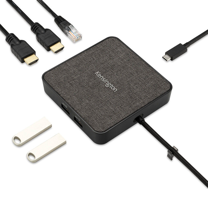 美国Kensington USB4便携式扩展坞转换器100W通用肯辛通Dock surface拓展坞6合一2.5G网口MD120U4