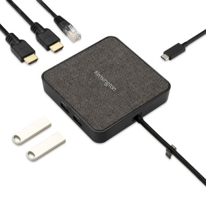 美国Kensington USB4便携式扩展坞转换器100W通用肯辛通Dock surface拓展坞6合一2.5G网口MD120U4
