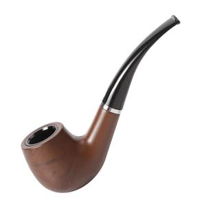 经典弯式过滤手工烟斗烟丝烟锅便携高档老式传统旱烟斗非实木烟斗