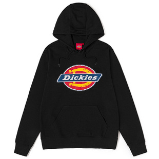 Dickies连帽卫衣男秋冬新款经典三原色印花大logo毛圈百搭上衣女