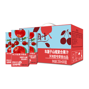 天地壹号阔叶车厘子山楂果汁250ml*10盒整箱配料干净儿童健康饮品