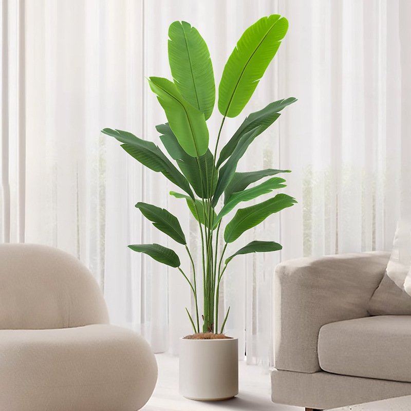 仿真植物落地天堂鸟门店客厅花旅人假装饰美人蕉蕉绿盆栽植树仿真