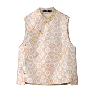 中国丝绸隆鹊【陆美英锦韵八达】非遗宋锦偏襟马甲新中式国风百搭