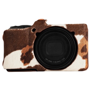 cam·in 理光gr3x保护套GR4奶牛纹皮套GR3HDF复古半套GR2相机包