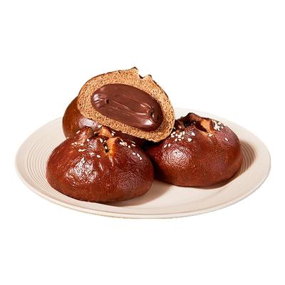 【黑眼豆豆】全麦黑巧碱水面包