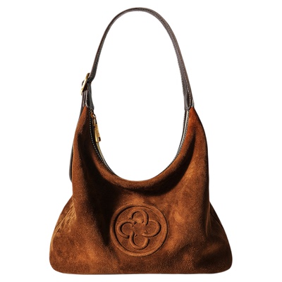 CASSILE卡思乐小托特包2025冬季新款大容量hobo软羊皮绒面斜挎包