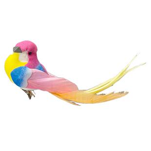 可爱仿真小鸟发夹长尾巴彩色古风卡子侧边儿童表演舞蹈搞怪发饰品