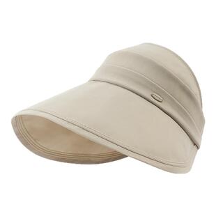 2025新款夏季出游遮阳防晒收纳半空顶帽大帽檐显脸小可折叠扎马尾