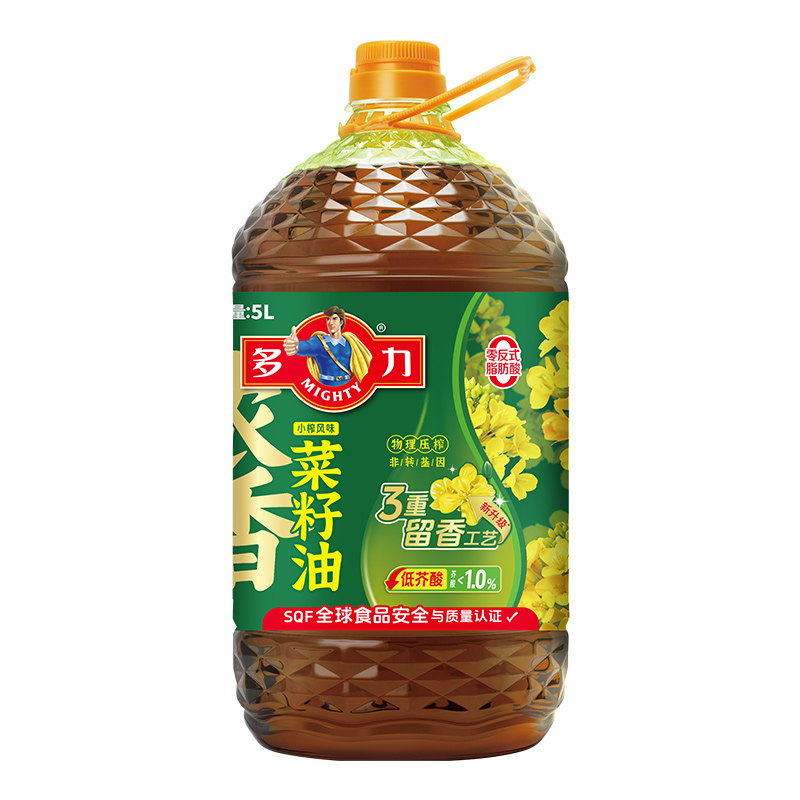 多力浓香菜籽油5.2L*2非转基因
