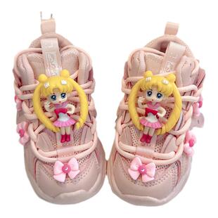 儿童老爹鞋女款2026新款女童鞋子春秋季运动鞋春款网面透气网鞋潮