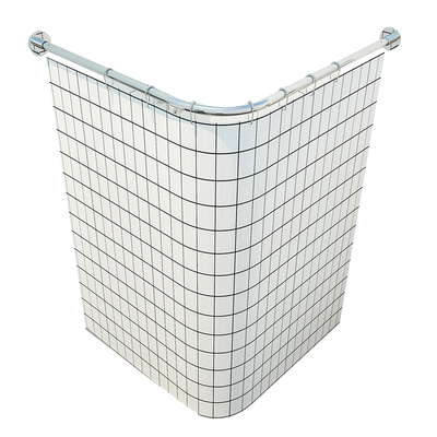 浴室防水浴帘套装弧形u型伸缩