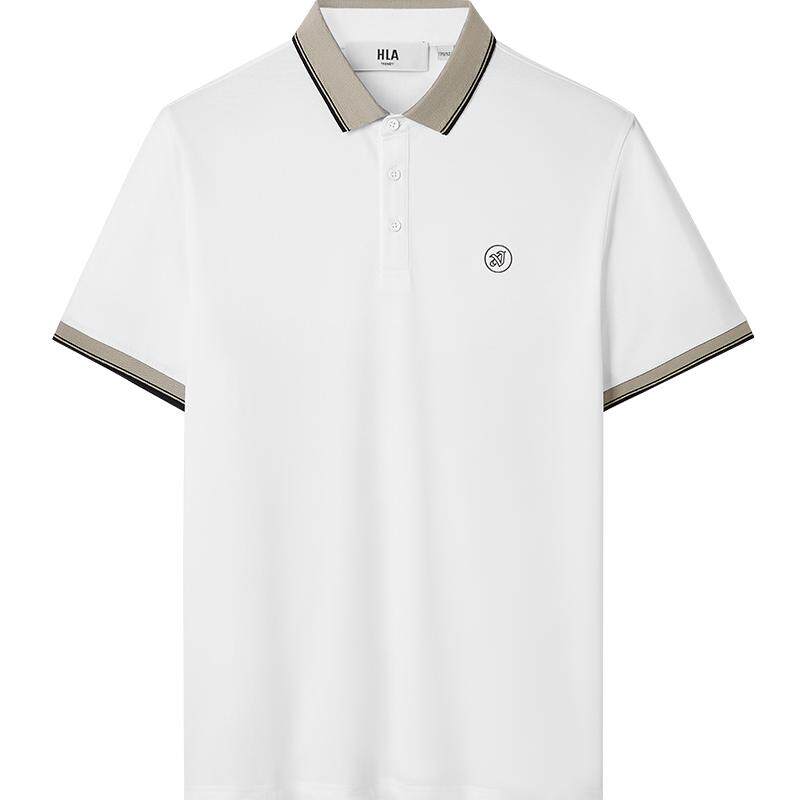 海澜之家休闲短袖POLO衫刺绣男女情侣26夏季宽松透气翻领大码上衣