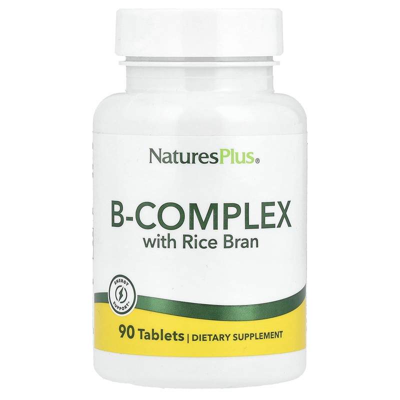 NaturesPlus,复合维生素B，含有米糠，90 片