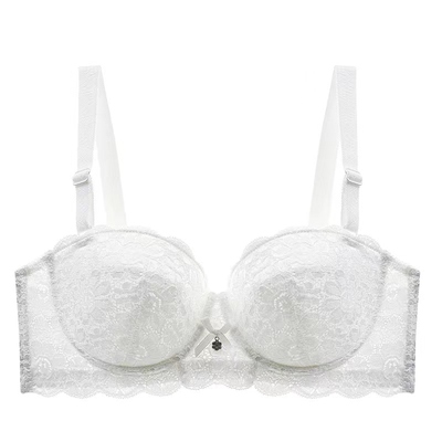 薄款简约软钢圈纯棉聚拢大胸显小