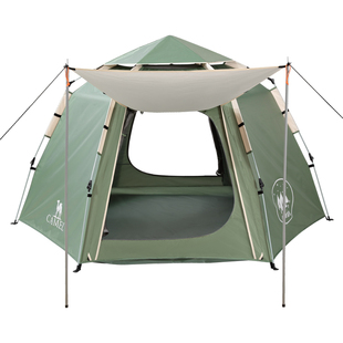 骆驼在外款户外六角自动天幕帐篷一体式便携公园露营野营过夜帐篷