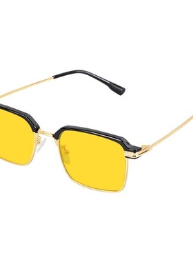 变色半框眼镜自动感光日夜两用