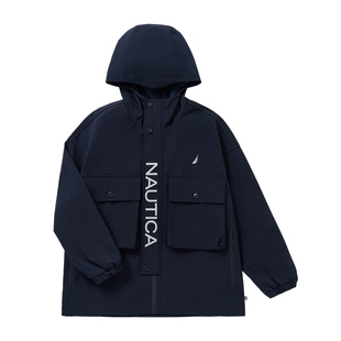 NAUTICA童装 男童女童户外冲锋工装外套鹅绒服儿童三防硬壳外衣