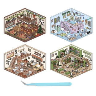 森游收纳造景贴纸DIY韩系造景贴纸小众解压解闷手账可爱贴纸趣味