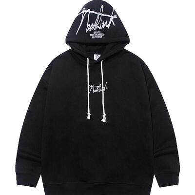 美式潮牌刺绣字母连帽卫衣秋季