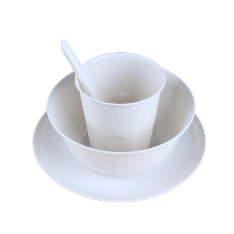 稻壳一次性餐具家用碗筷加厚套装