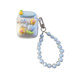 星星玉桂狗适用Baseus倍思w04plus耳机AirGo1Ring保护套as01保护壳E3少女心WX5倍思wm02可爱M2防摔软壳s1pro