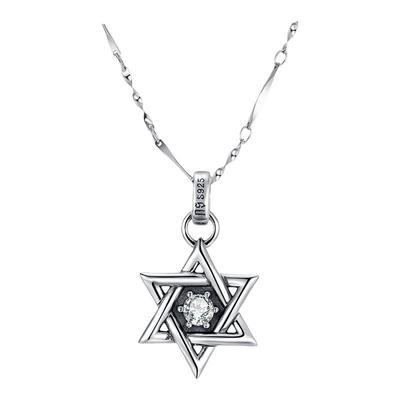 六芒星就是街舞同款简约吊坠银饰