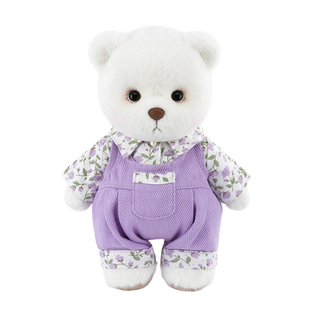 TeddyTales莉娜熊浪漫紫罗兰碎花套装毛绒玩偶娃衣服饰女生礼物