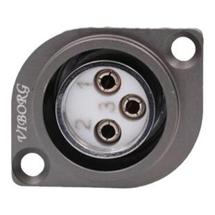 Viborg维堡紫铜镀铑 XLR平衡三芯卡侬公头母座麦克风话筒音频插头