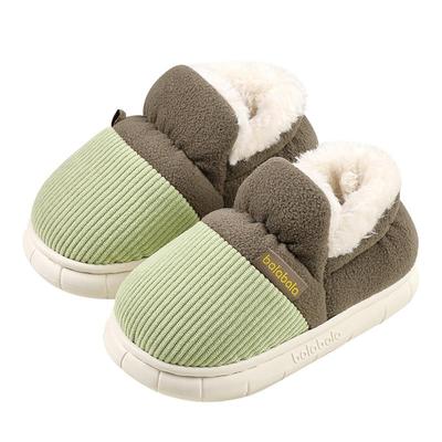 巴拉巴拉冬季儿童加绒保暖棉拖鞋