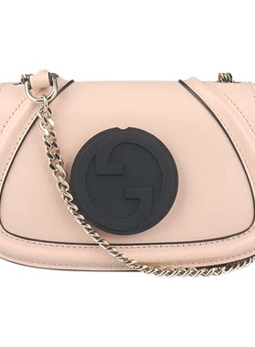 「95新」中古古驰GUCCI肩背包浅粉色牛皮小号二手奢品vintage包包