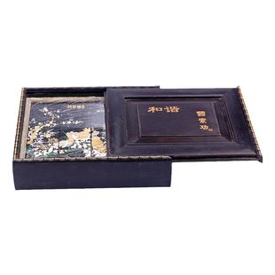 徽墨上海墨厂曹素功墨块墨条书法专用油烟101漆烟大好山水铁斋翁