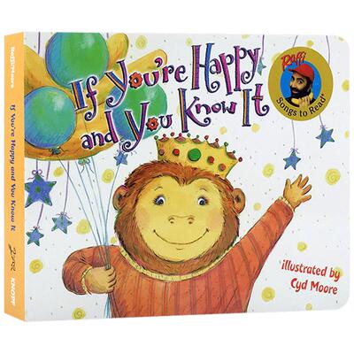 送音频英文原版唱读童谣儿歌绘本If You're Happy and You Know It拍手歌 纸板书启蒙Songs to Read wheels on the bus系列