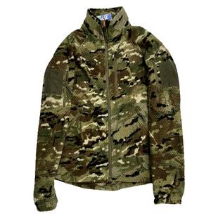 军迷战术蜂窝颗粒暖绒户外秋冬功能性保暖中间层冲锋立领内胆外套