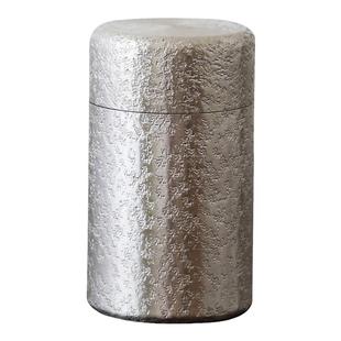 秦藏阁饮春雪花纹纯锡茶叶罐纯手工随身便携密封中式锡罐茶仓小号