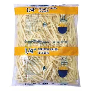 蓝威斯顿薯条冷冻半成品2kg粗薯细薯空气炸锅油炸小吃半成品商用