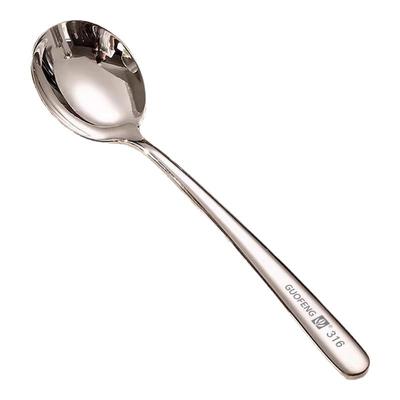 316勺子不锈钢家用食品级高档精致喝汤勺个人专用长柄饭勺高颜值