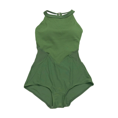 网纱拼接显瘦速干三角连体泳衣